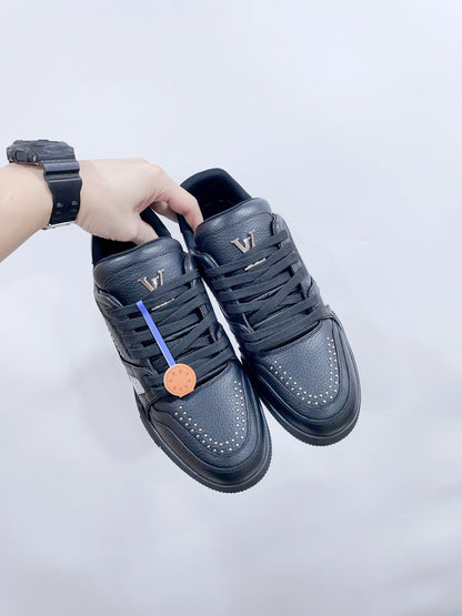 TRAINER SNEAKER IN BLACK CALFSKIN